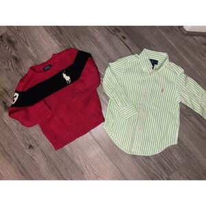 Polo Ralph Lauren Boys Size 3T Sweater & Button Down Bundle